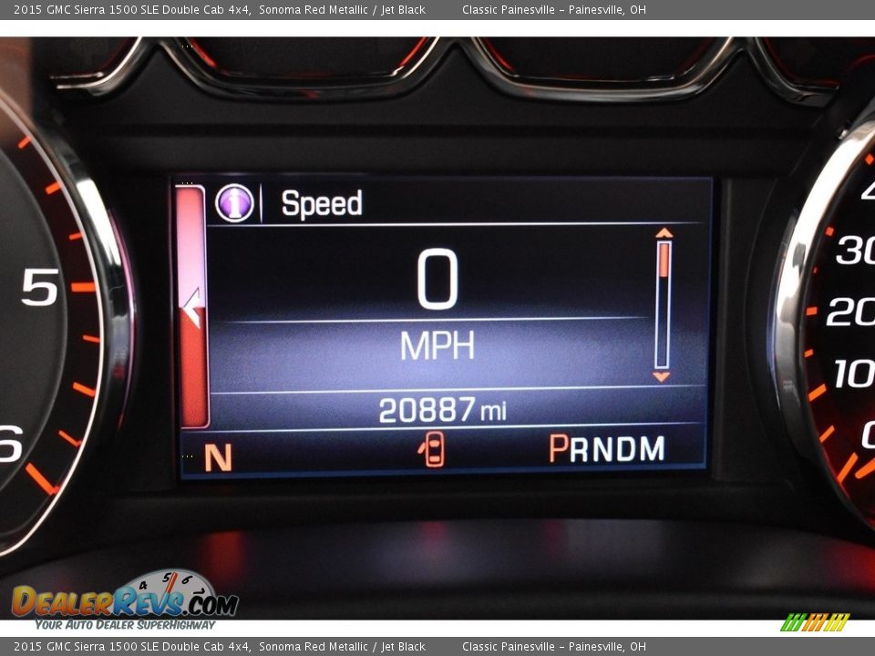 2015 GMC Sierra 1500 SLE Double Cab 4x4 Sonoma Red Metallic / Jet Black Photo #14