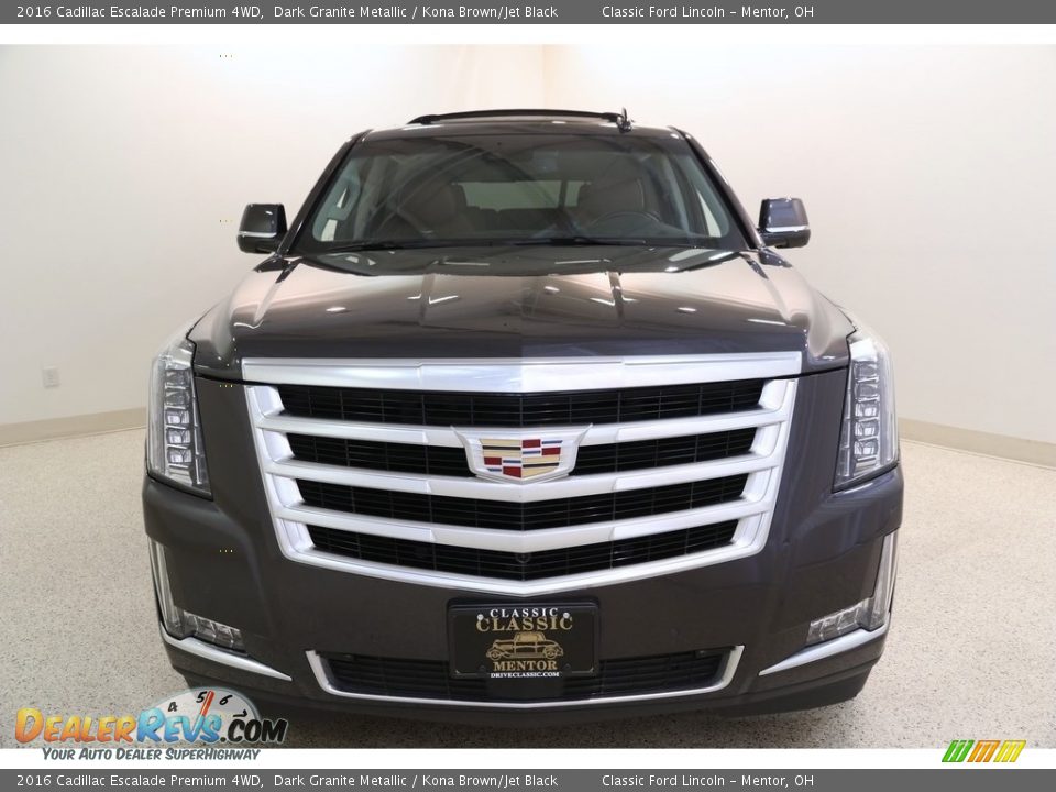 2016 Cadillac Escalade Premium 4WD Dark Granite Metallic / Kona Brown/Jet Black Photo #2