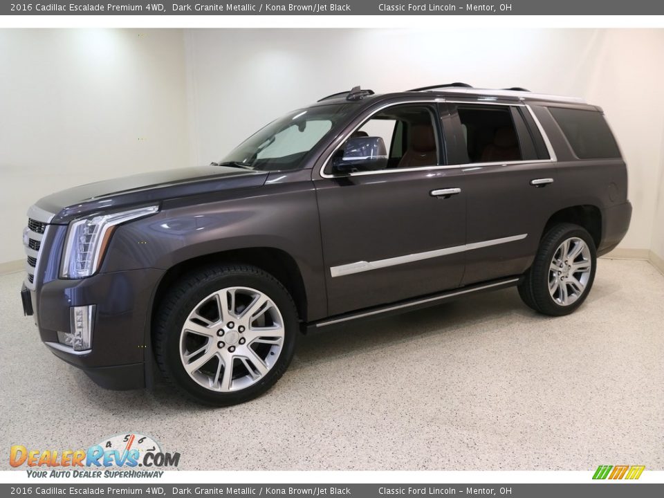 2016 Cadillac Escalade Premium 4WD Dark Granite Metallic / Kona Brown/Jet Black Photo #3