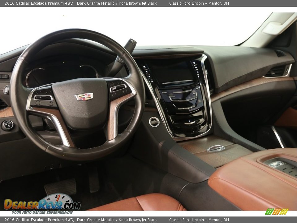 2016 Cadillac Escalade Premium 4WD Dark Granite Metallic / Kona Brown/Jet Black Photo #10