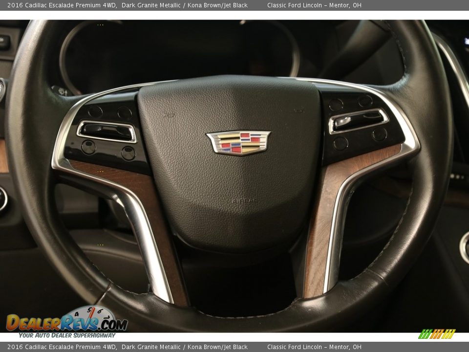 2016 Cadillac Escalade Premium 4WD Dark Granite Metallic / Kona Brown/Jet Black Photo #11