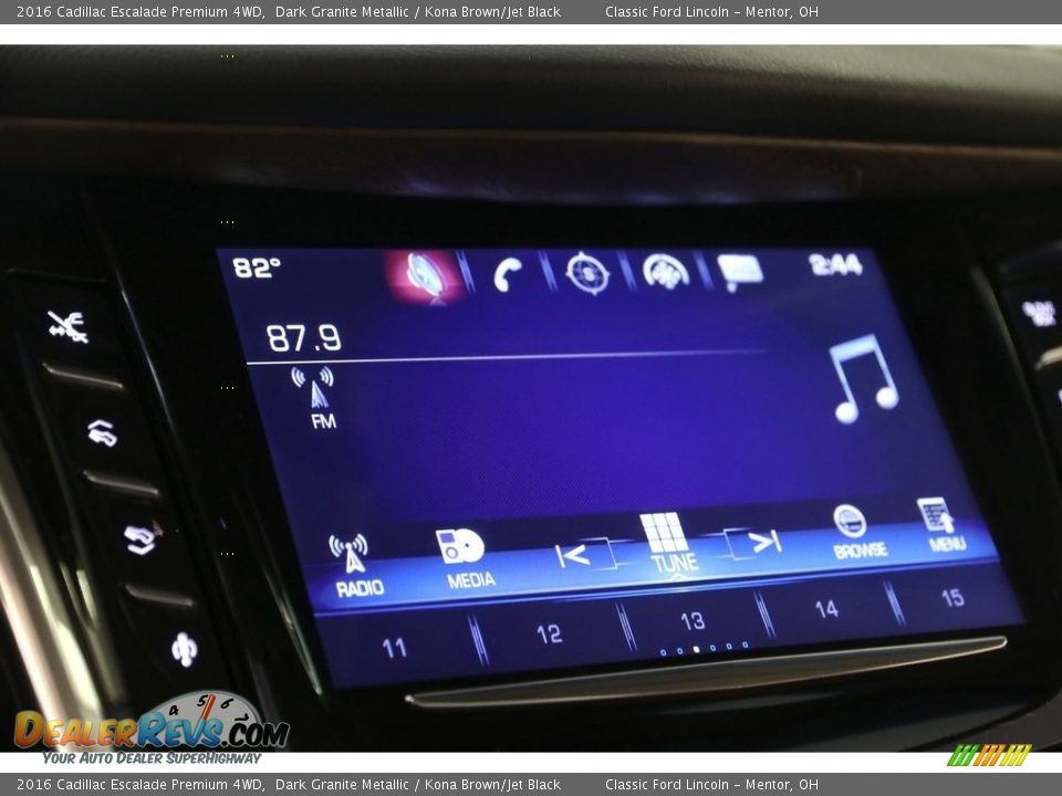 2016 Cadillac Escalade Premium 4WD Dark Granite Metallic / Kona Brown/Jet Black Photo #17