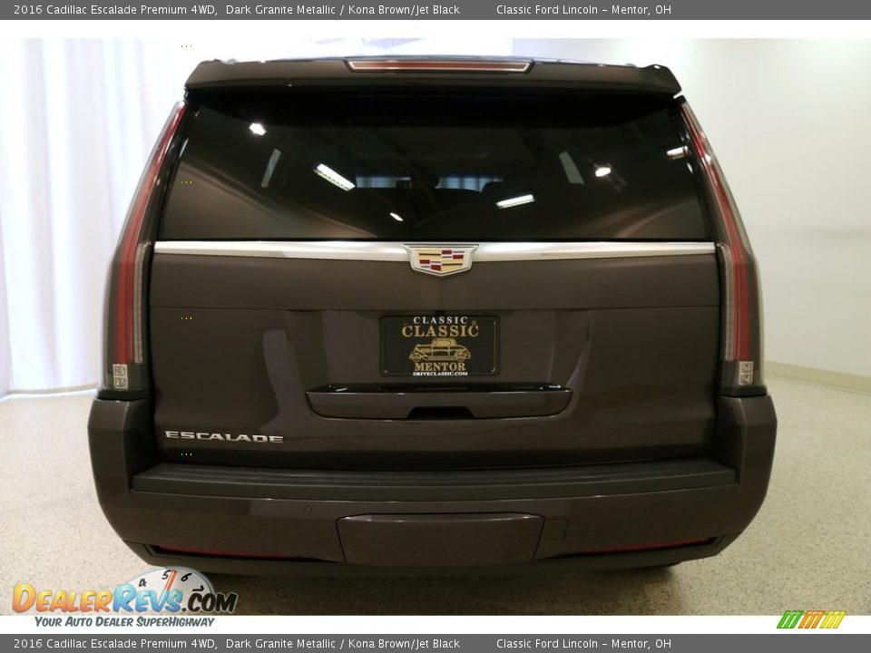 2016 Cadillac Escalade Premium 4WD Dark Granite Metallic / Kona Brown/Jet Black Photo #32