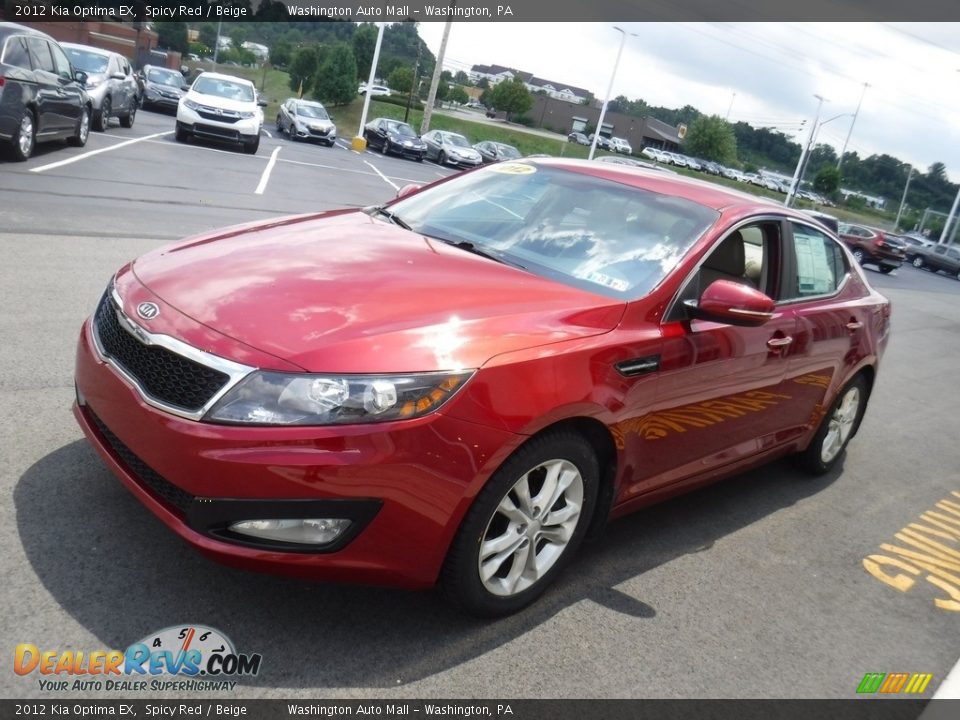 2012 Kia Optima EX Spicy Red / Beige Photo #5