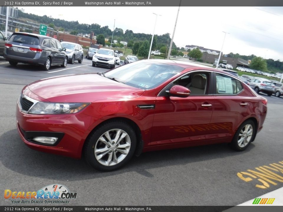 2012 Kia Optima EX Spicy Red / Beige Photo #6