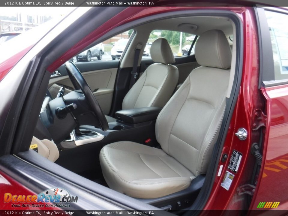 2012 Kia Optima EX Spicy Red / Beige Photo #8
