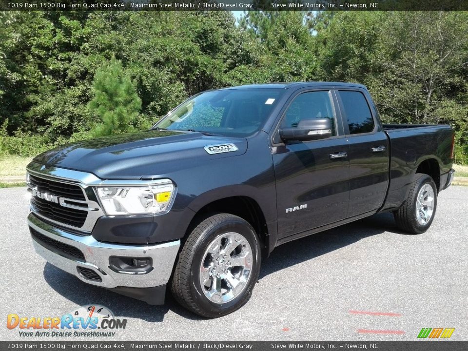 2019 Ram 1500 Big Horn Quad Cab 4x4 Maximum Steel Metallic / Black/Diesel Gray Photo #2