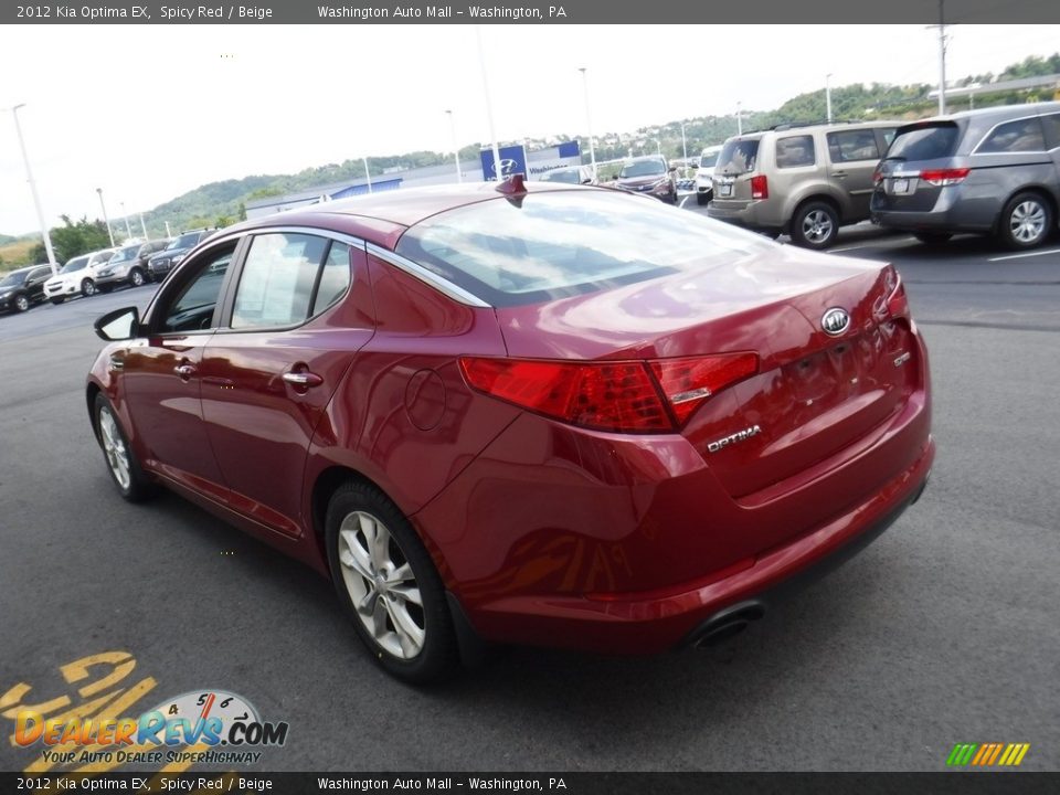 2012 Kia Optima EX Spicy Red / Beige Photo #11