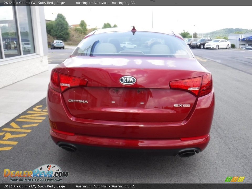 2012 Kia Optima EX Spicy Red / Beige Photo #12