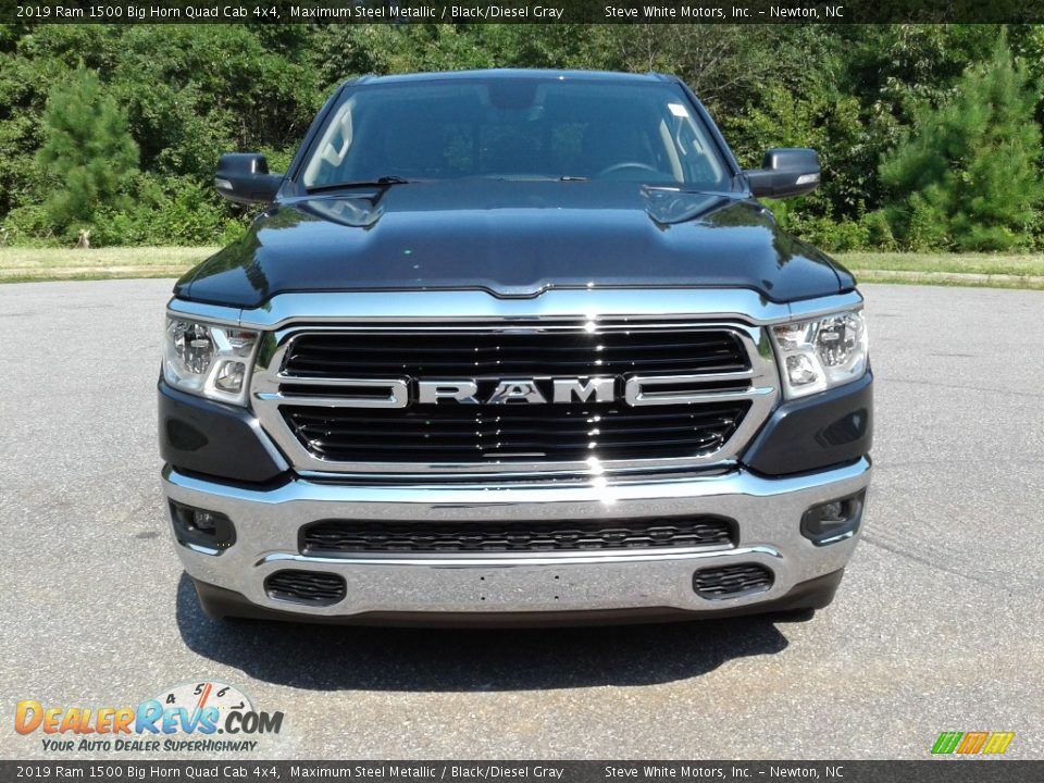 2019 Ram 1500 Big Horn Quad Cab 4x4 Maximum Steel Metallic / Black/Diesel Gray Photo #3