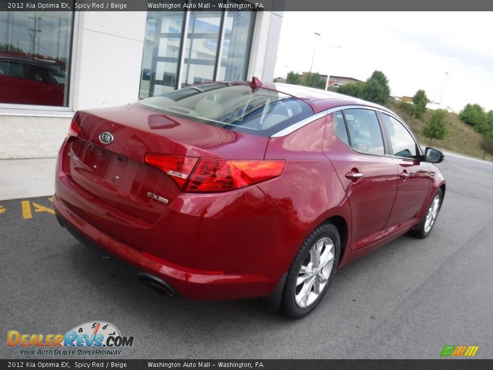 2012 Kia Optima EX Spicy Red / Beige Photo #13