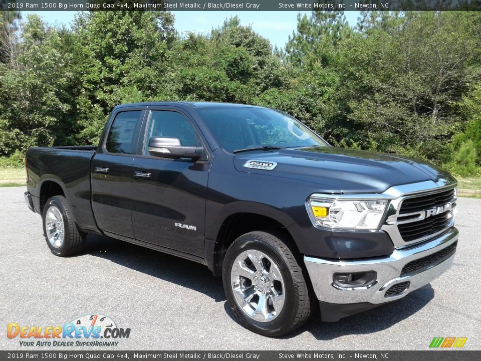 2019 Ram 1500 Big Horn Quad Cab 4x4 Maximum Steel Metallic / Black/Diesel Gray Photo #4