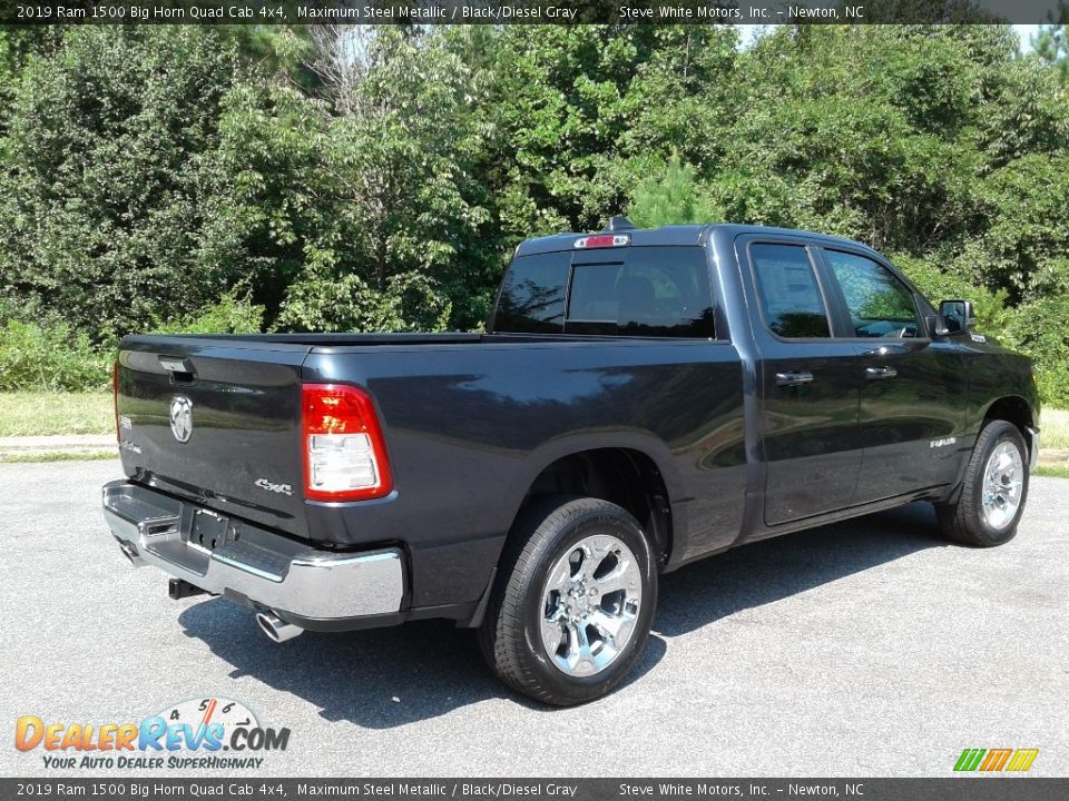 2019 Ram 1500 Big Horn Quad Cab 4x4 Maximum Steel Metallic / Black/Diesel Gray Photo #6