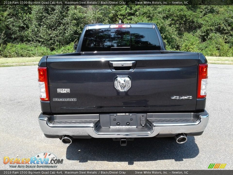 2019 Ram 1500 Big Horn Quad Cab 4x4 Maximum Steel Metallic / Black/Diesel Gray Photo #7