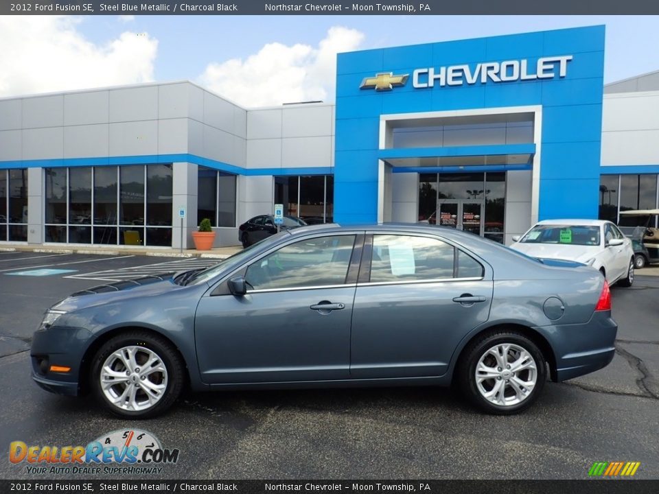 2012 Ford Fusion SE Steel Blue Metallic / Charcoal Black Photo #3