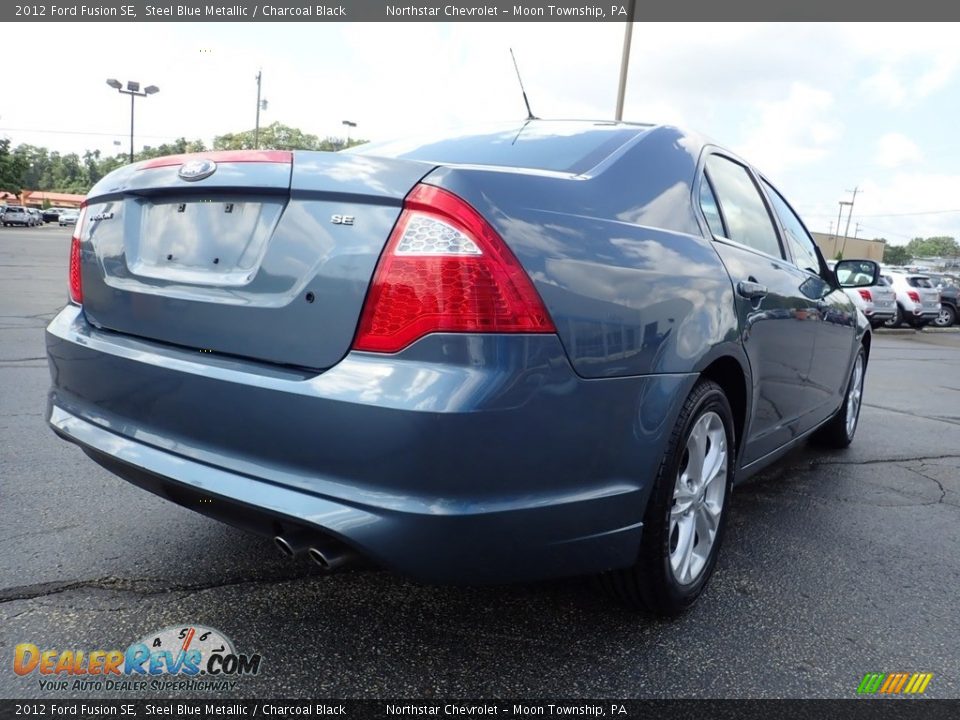 2012 Ford Fusion SE Steel Blue Metallic / Charcoal Black Photo #7