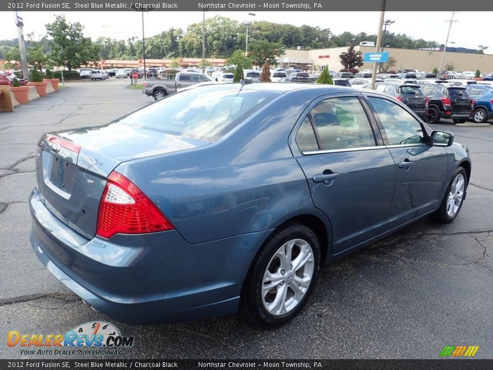 2012 Ford Fusion SE Steel Blue Metallic / Charcoal Black Photo #8