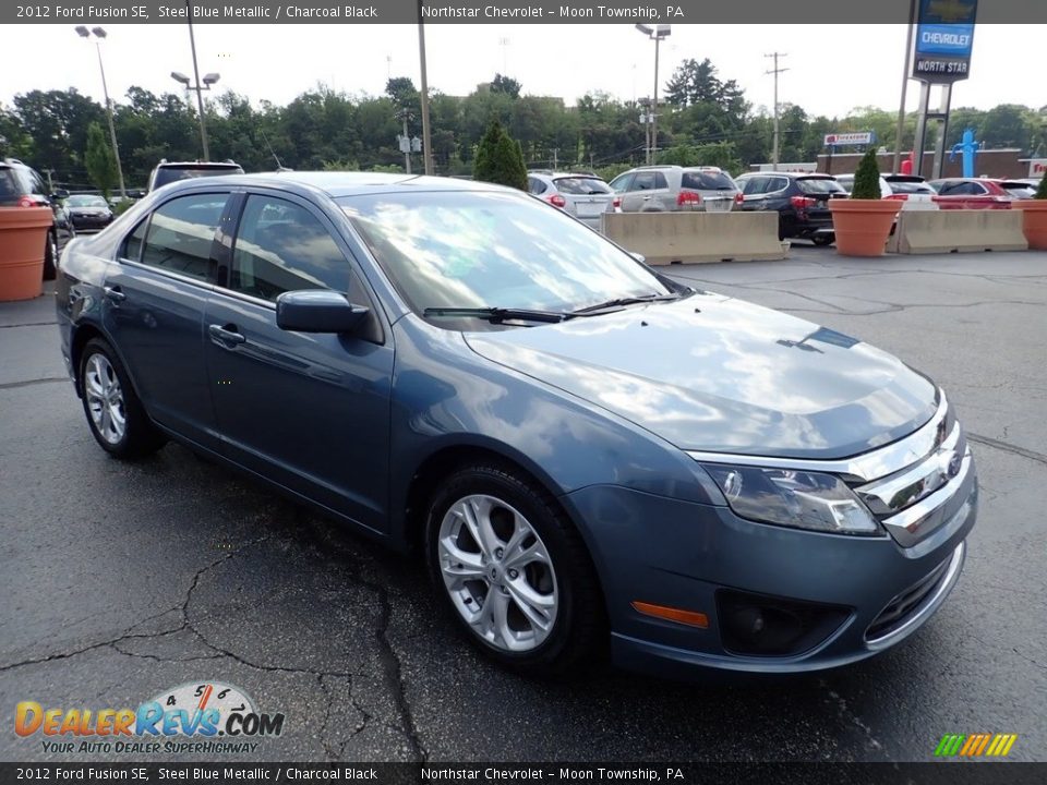 2012 Ford Fusion SE Steel Blue Metallic / Charcoal Black Photo #10