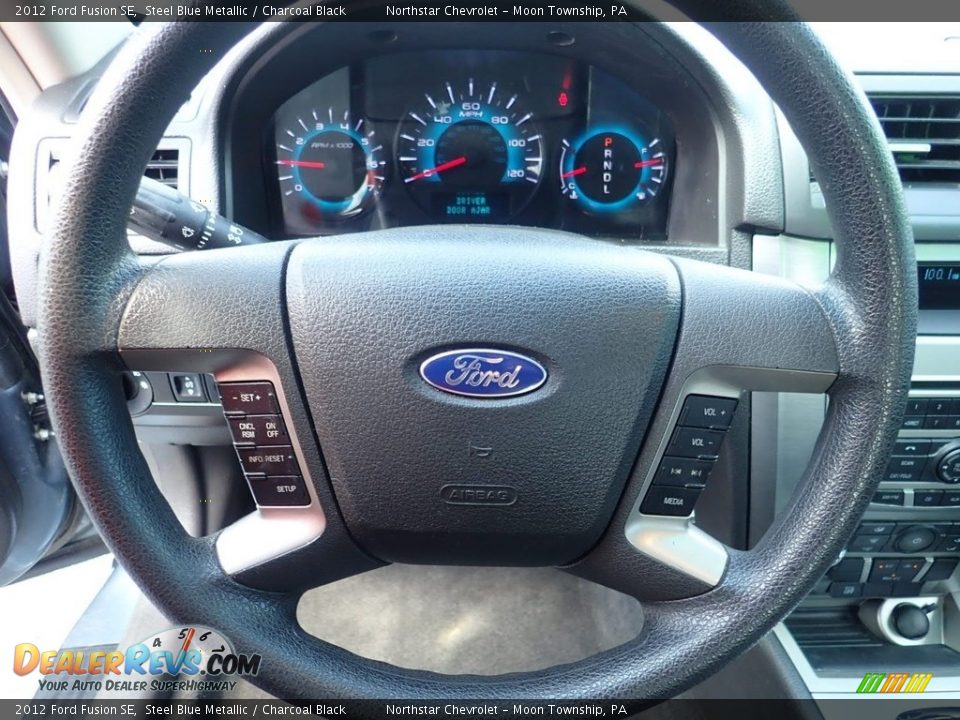 2012 Ford Fusion SE Steel Blue Metallic / Charcoal Black Photo #27