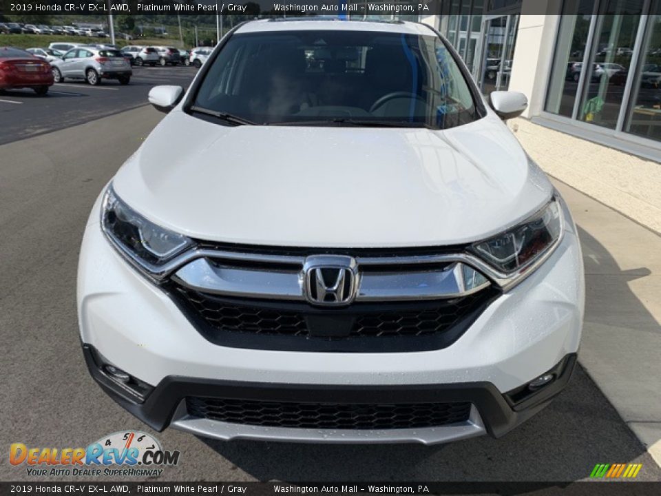 2019 Honda CR-V EX-L AWD Platinum White Pearl / Gray Photo #3