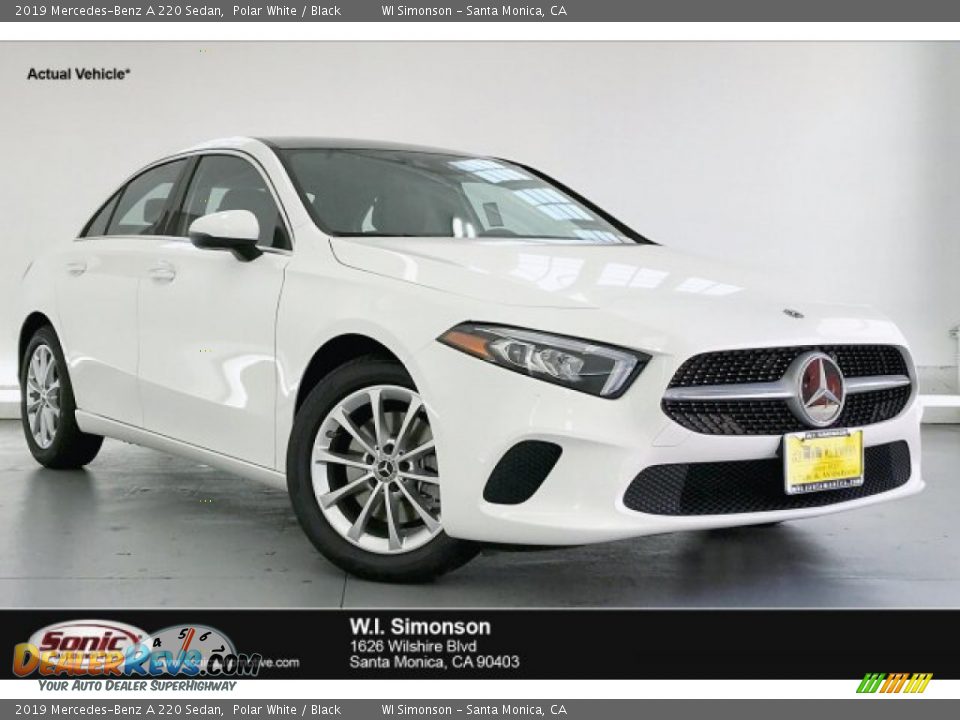 2019 Mercedes-Benz A 220 Sedan Polar White / Black Photo #1