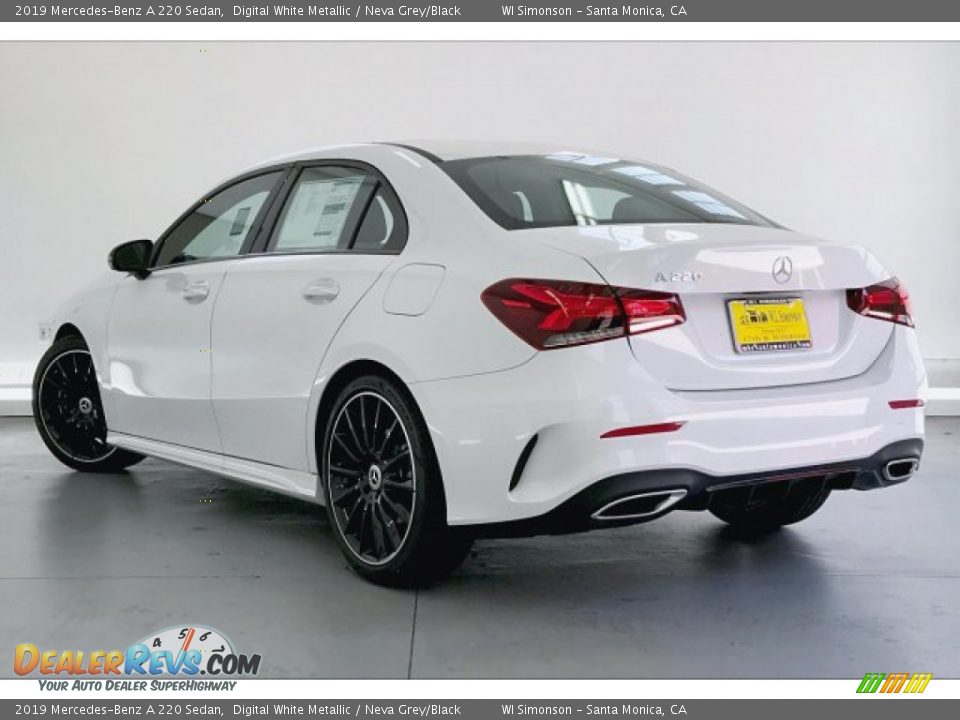 2019 Mercedes-Benz A 220 Sedan Digital White Metallic / Neva Grey/Black Photo #2