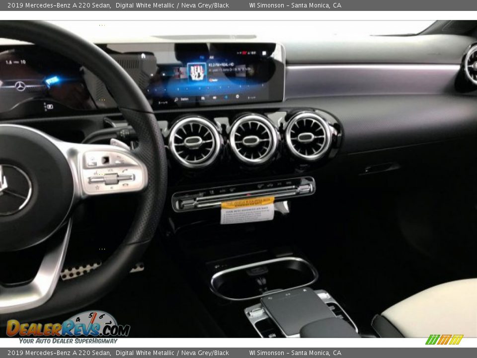 2019 Mercedes-Benz A 220 Sedan Digital White Metallic / Neva Grey/Black Photo #6