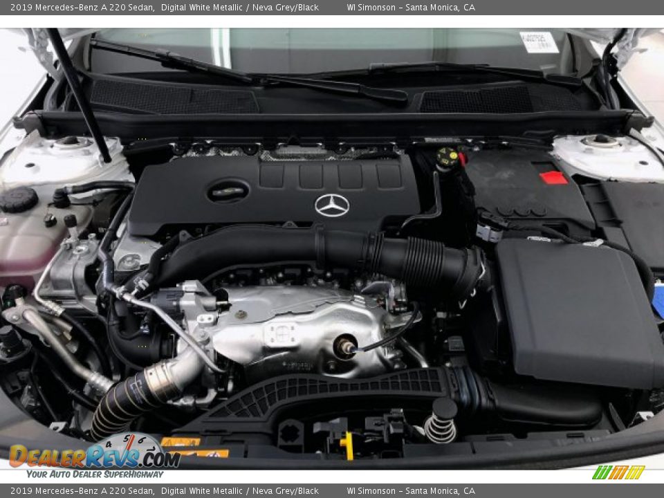 2019 Mercedes-Benz A 220 Sedan Digital White Metallic / Neva Grey/Black Photo #8