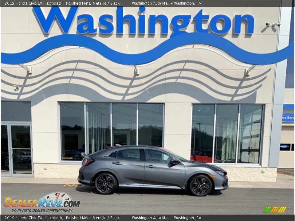 2019 Honda Civic EX Hatchback Polished Metal Metallic / Black Photo #1