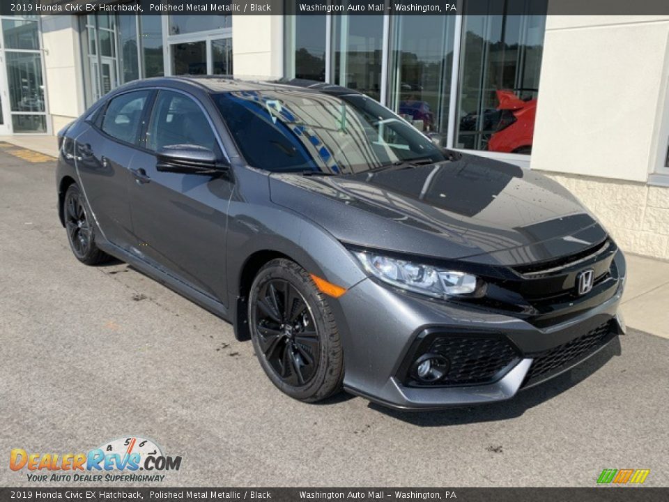 2019 Honda Civic EX Hatchback Polished Metal Metallic / Black Photo #2