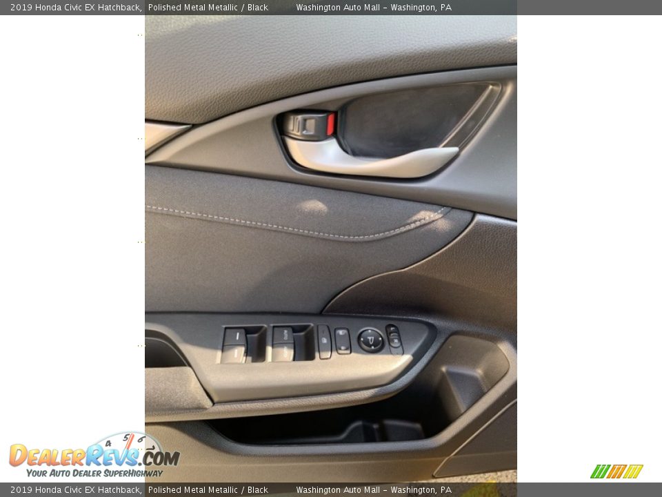 2019 Honda Civic EX Hatchback Polished Metal Metallic / Black Photo #11