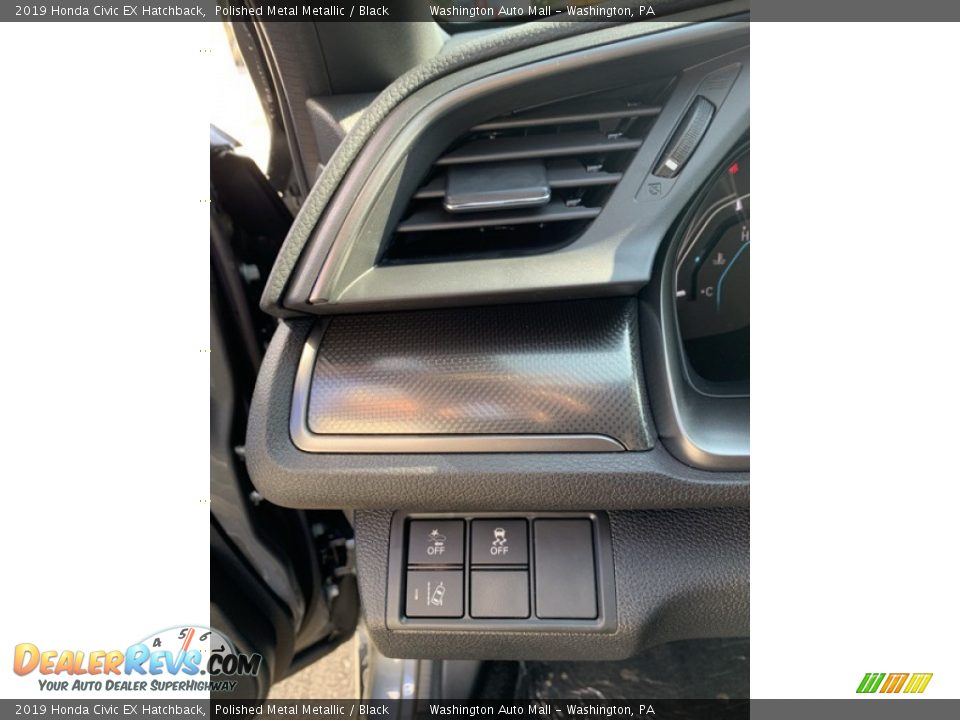 2019 Honda Civic EX Hatchback Polished Metal Metallic / Black Photo #12