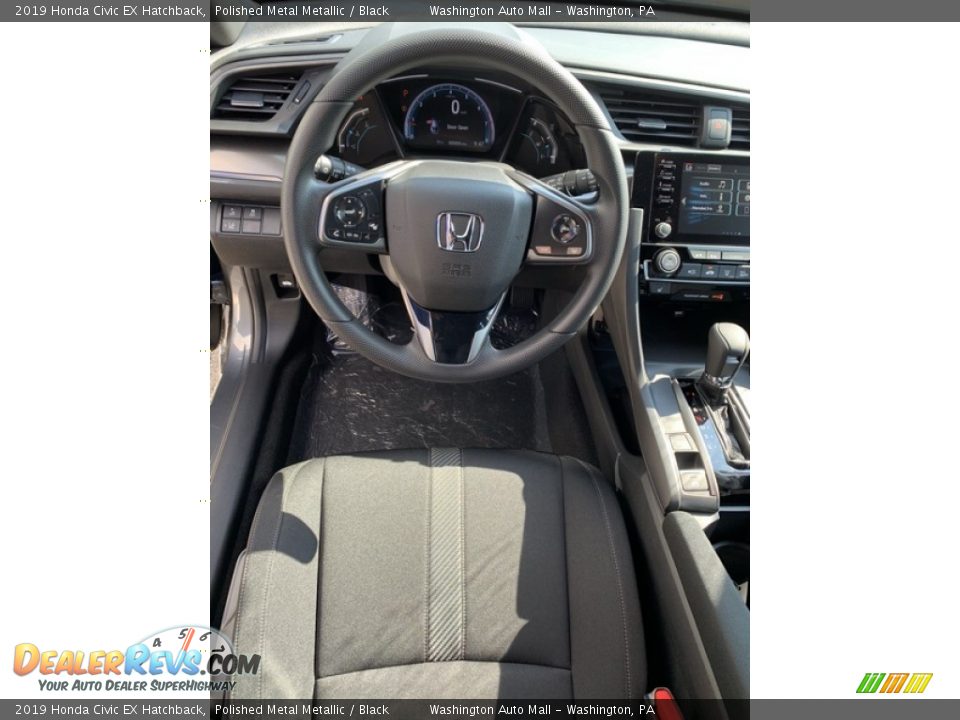 2019 Honda Civic EX Hatchback Polished Metal Metallic / Black Photo #13