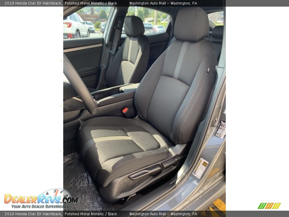 2019 Honda Civic EX Hatchback Polished Metal Metallic / Black Photo #14