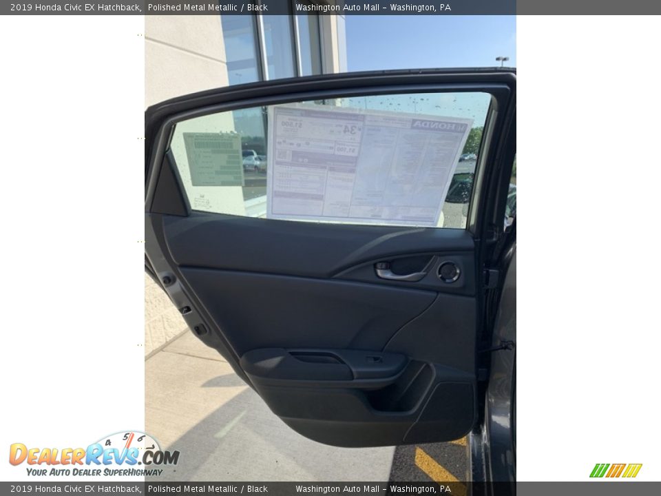 2019 Honda Civic EX Hatchback Polished Metal Metallic / Black Photo #16