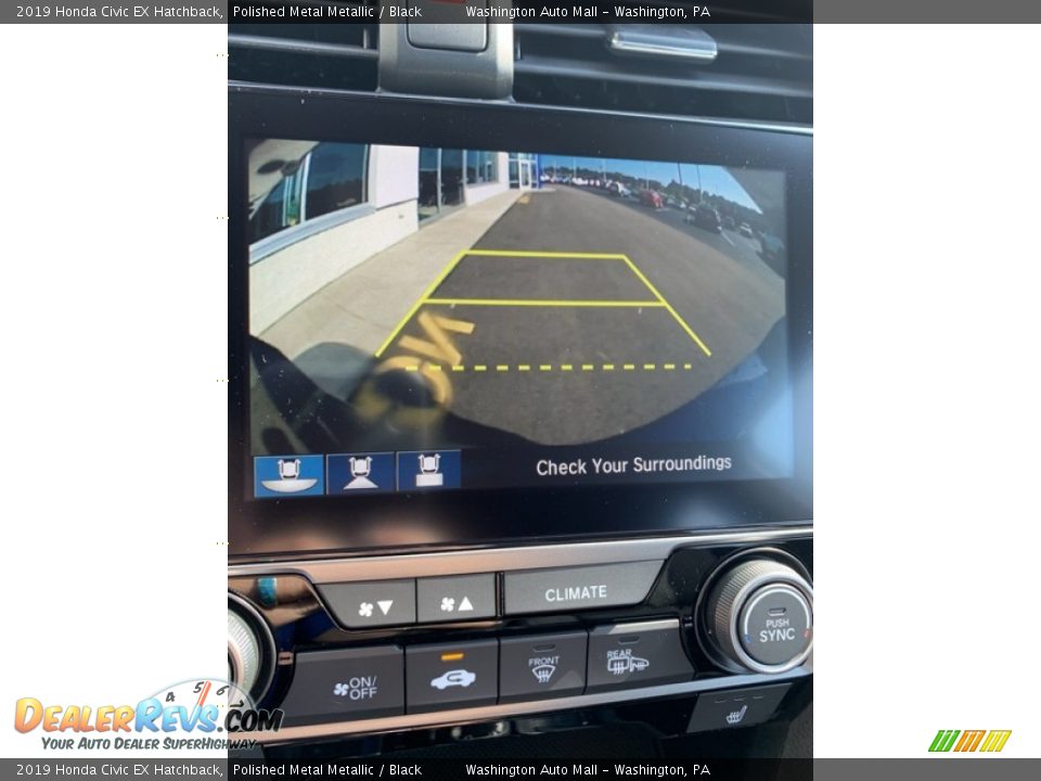 2019 Honda Civic EX Hatchback Polished Metal Metallic / Black Photo #32