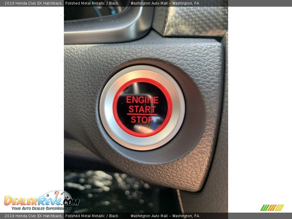 2019 Honda Civic EX Hatchback Polished Metal Metallic / Black Photo #35