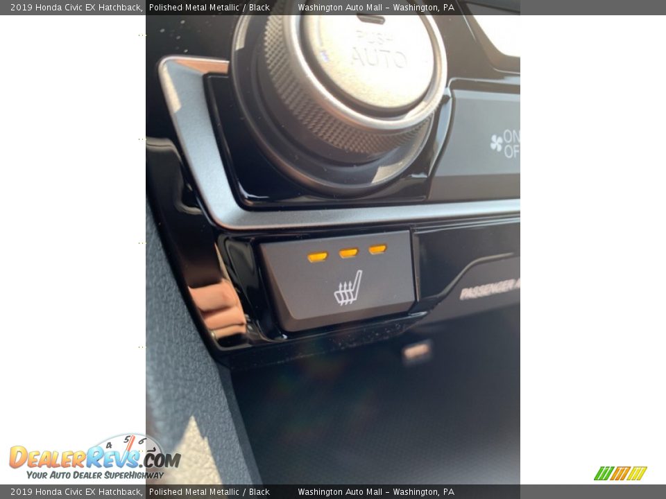 2019 Honda Civic EX Hatchback Polished Metal Metallic / Black Photo #36