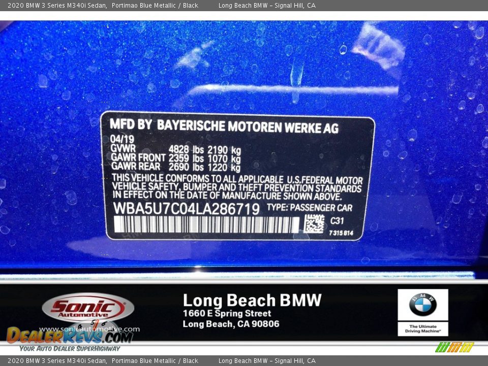 2020 BMW 3 Series M340i Sedan Portimao Blue Metallic / Black Photo #11