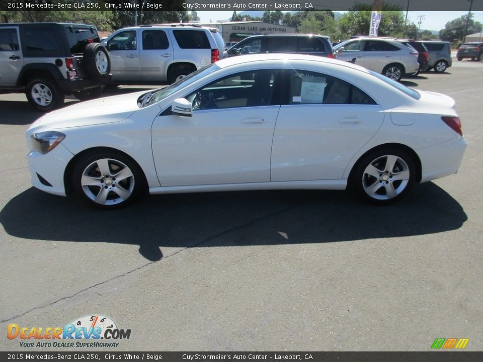 2015 Mercedes-Benz CLA 250 Cirrus White / Beige Photo #2