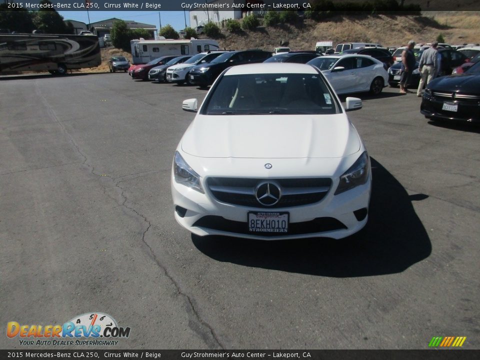 2015 Mercedes-Benz CLA 250 Cirrus White / Beige Photo #3