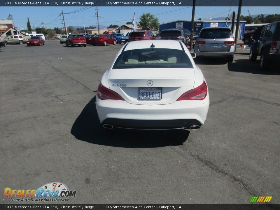 2015 Mercedes-Benz CLA 250 Cirrus White / Beige Photo #4