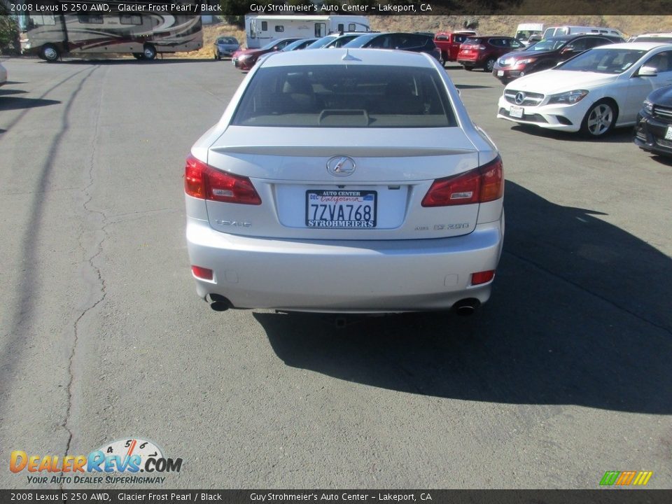 2008 Lexus IS 250 AWD Glacier Frost Pearl / Black Photo #4