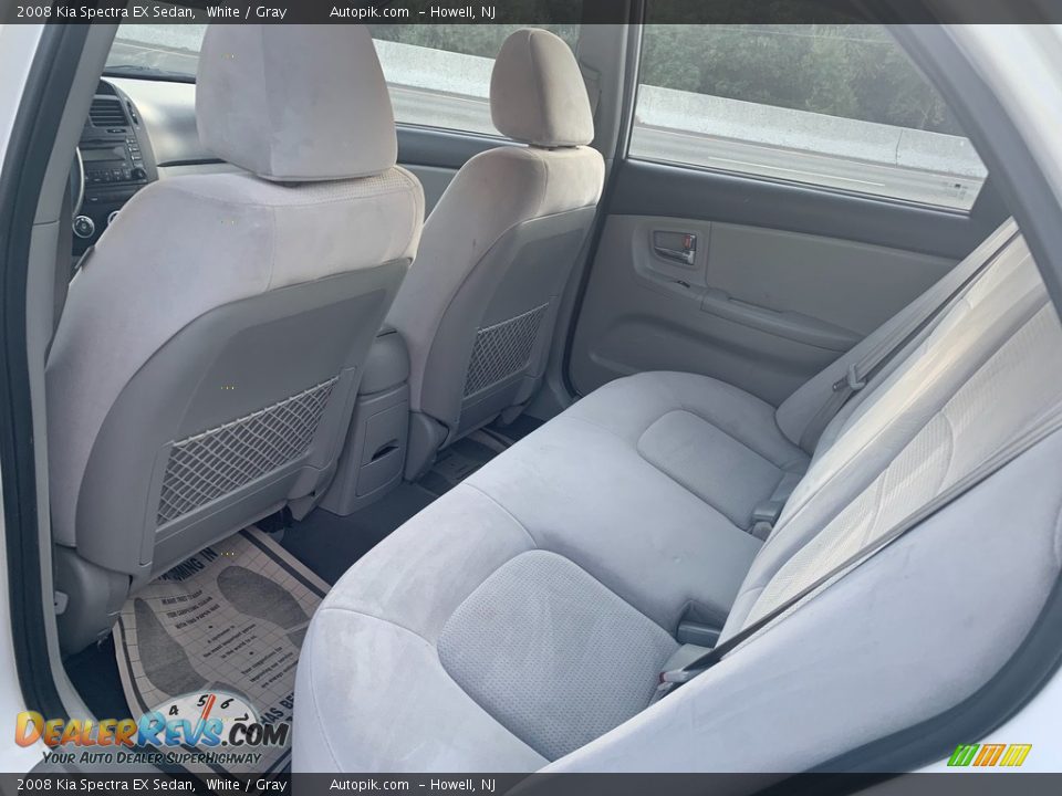 2008 Kia Spectra EX Sedan White / Gray Photo #10