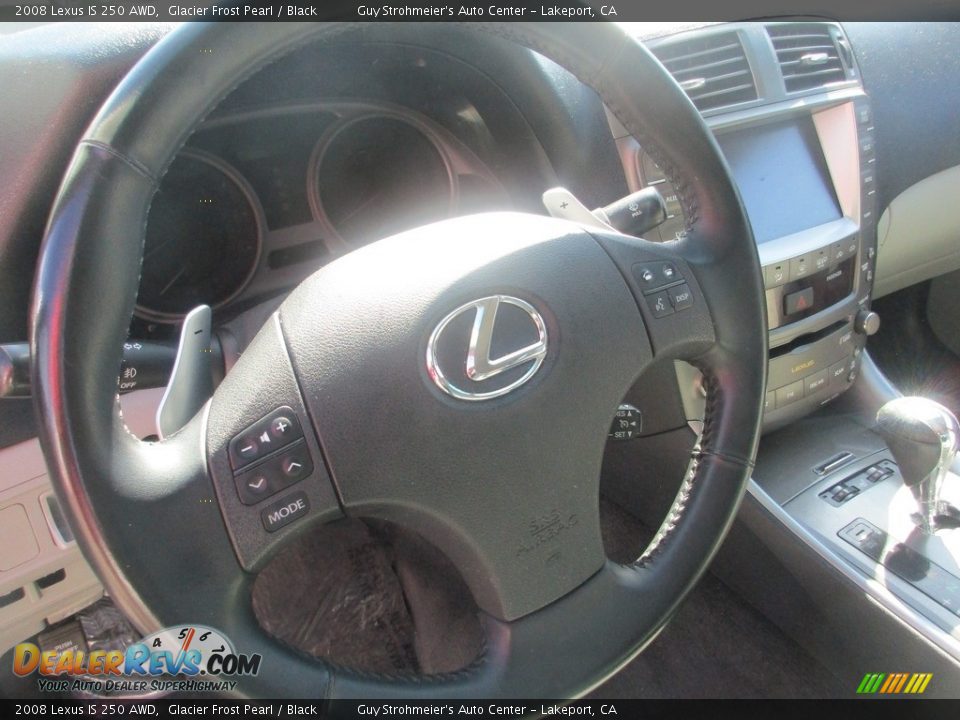 2008 Lexus IS 250 AWD Glacier Frost Pearl / Black Photo #13