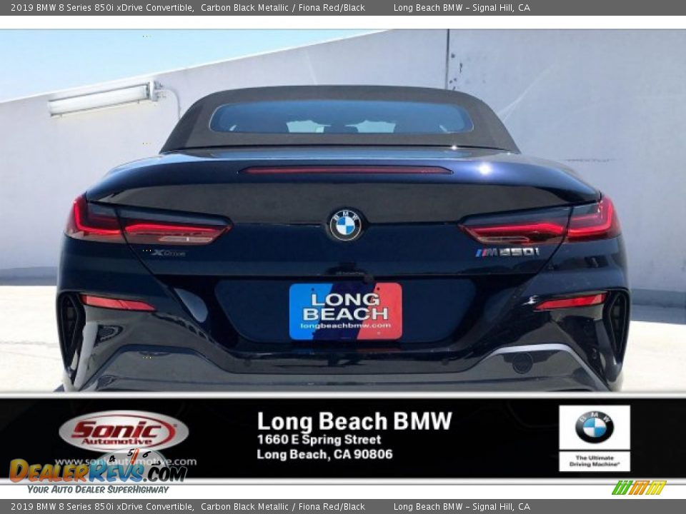 2019 BMW 8 Series 850i xDrive Convertible Carbon Black Metallic / Fiona Red/Black Photo #3
