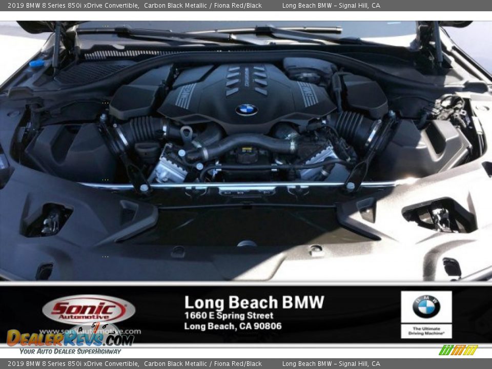2019 BMW 8 Series 850i xDrive Convertible Carbon Black Metallic / Fiona Red/Black Photo #8