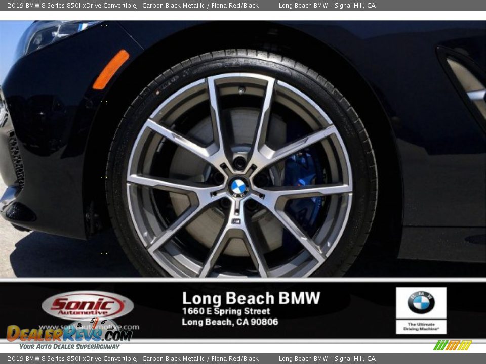 2019 BMW 8 Series 850i xDrive Convertible Carbon Black Metallic / Fiona Red/Black Photo #9