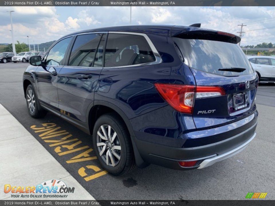 2019 Honda Pilot EX-L AWD Obsidian Blue Pearl / Gray Photo #5