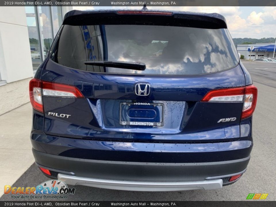 2019 Honda Pilot EX-L AWD Obsidian Blue Pearl / Gray Photo #6
